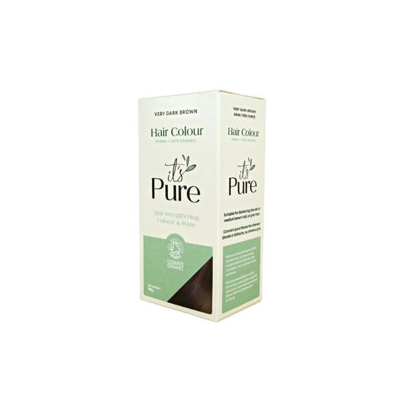 Vopsea de păr It's Pure Organic, șaten foarte închis, 100% naturală, 110 g