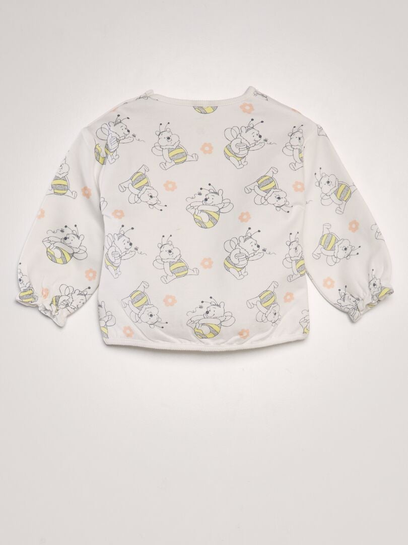 Disney-sweatshirt met ruchesmouwen - WIT