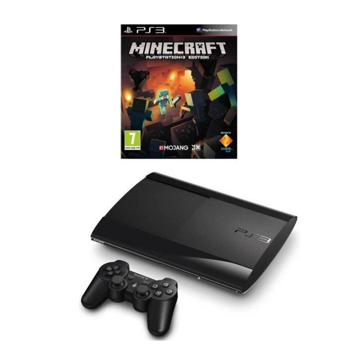 Console PS3 nera da 500 GB in bundle + gioco Minecraft per PS3
