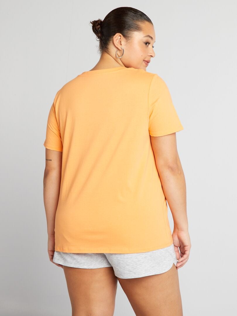 Bedrukt T-shirt - ORANJE