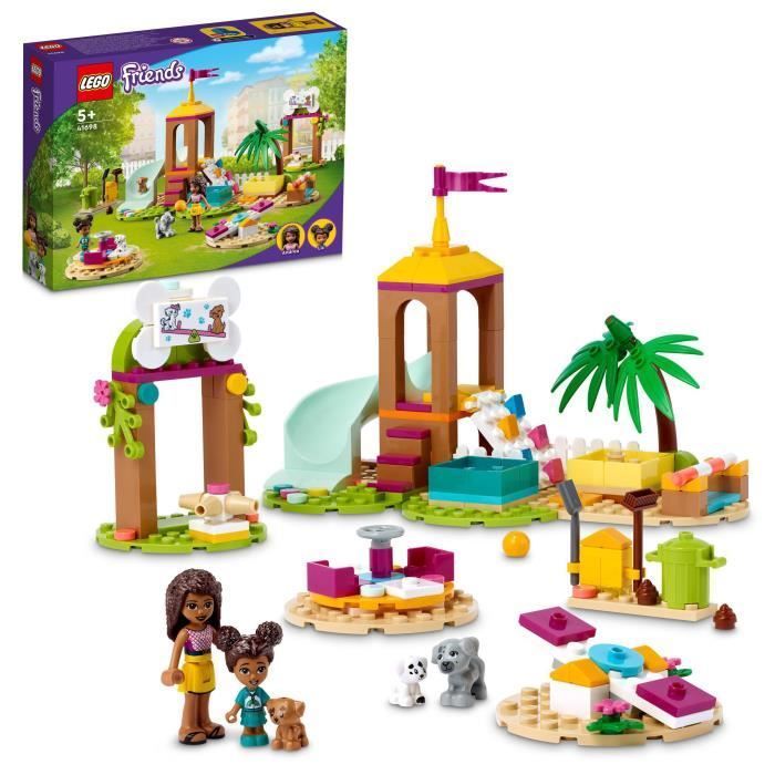 LEGO® 41698 Friends Hundespielplatz Spielzeug für Kinder ab 5 Jahren, mit Rutsche und Spielfigur, Geschenkidee