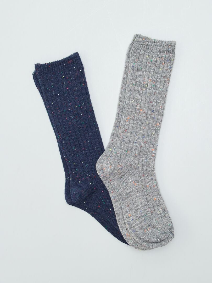 Juego de 2 pares de calcetines - GRISES