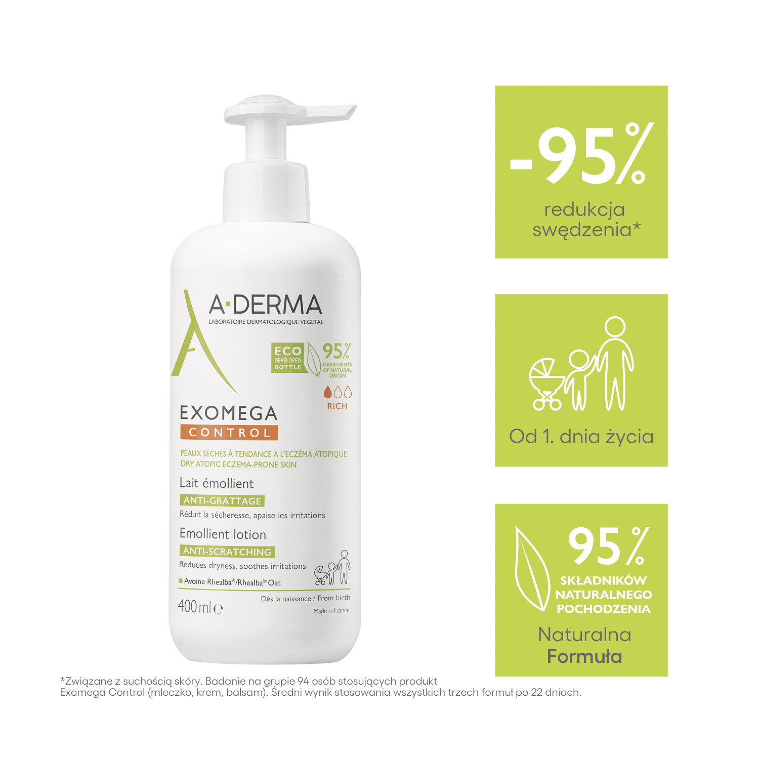 A-Derma mlijeko za tijelo 400ml Exomega
