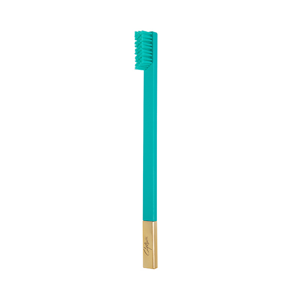 APRIORI zubní kartáček Turquoise Blue Gold střední velikosti