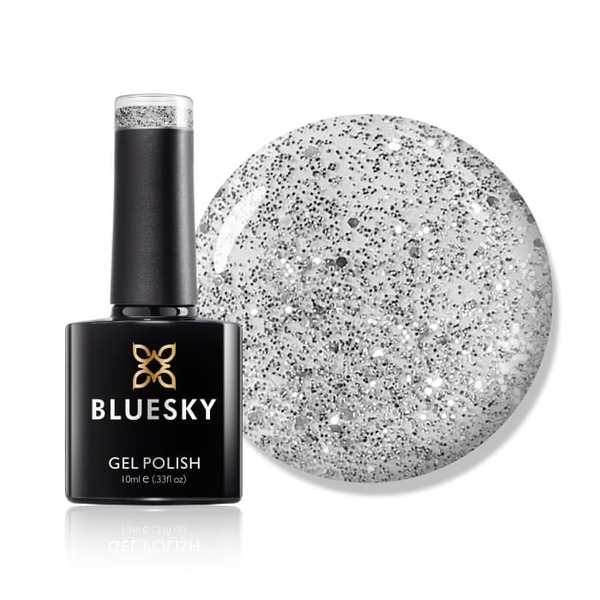 Esmalte em gel Bluesky - Explosão de glitter prateado