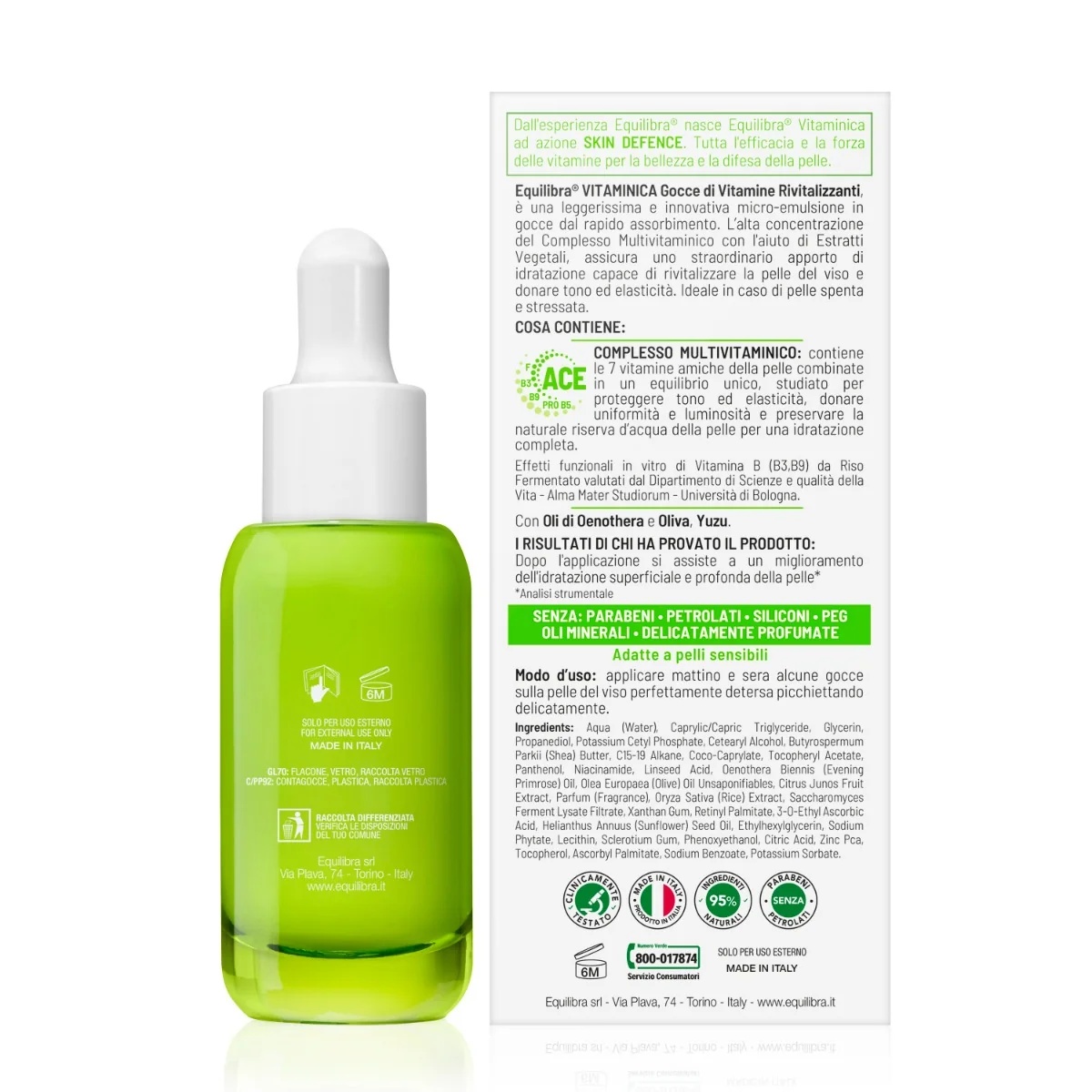 EQUILIBRA Equilibra Vitaminic Face Revitalising Vitamin Drops 30ml Αναζωογονητικός ορός προσώπου