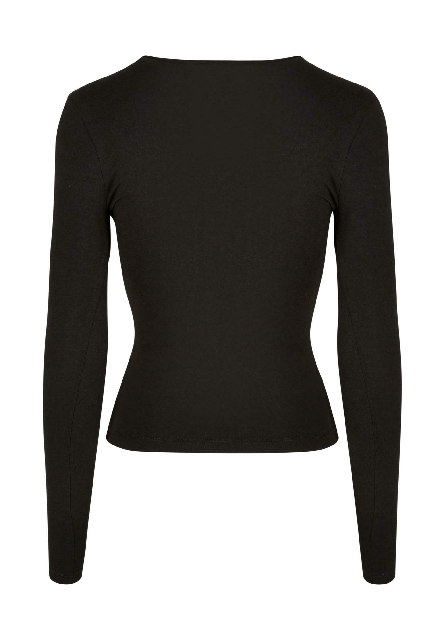 Blusa de manga comprida com recortes cruzados da Urban Classics - preta