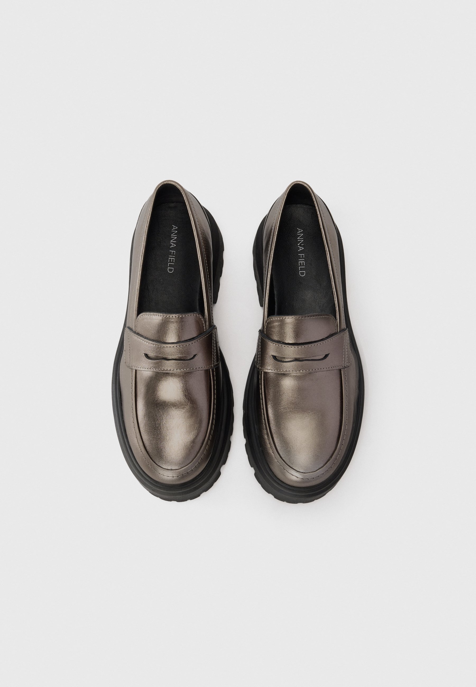 Anna Field Slip-ons - gunmetal