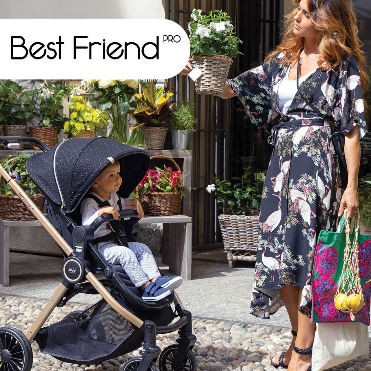 Cochecito Trío Best Friend Pro Black Re Lux Eco+ con Kory Essential