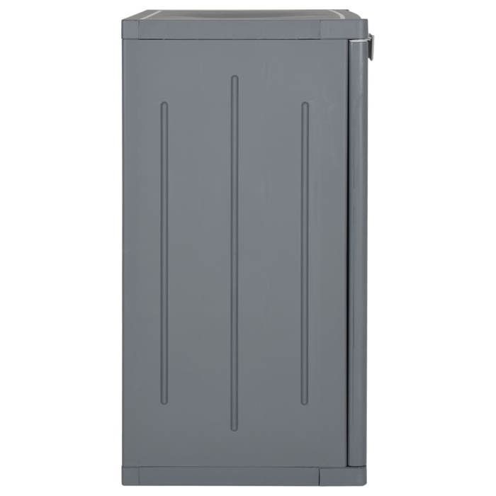 vidaXL Armoire de rangement de jardin gris 65x45x88 cm PP rotin 364062