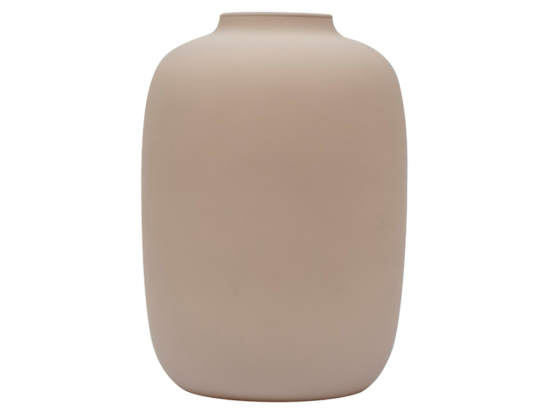 Wazon szklany 27 cm beżowy