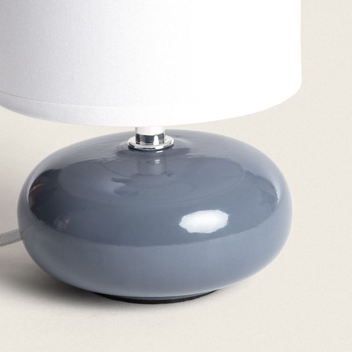 Lámpara de mesa de cerámica azul marino Ava