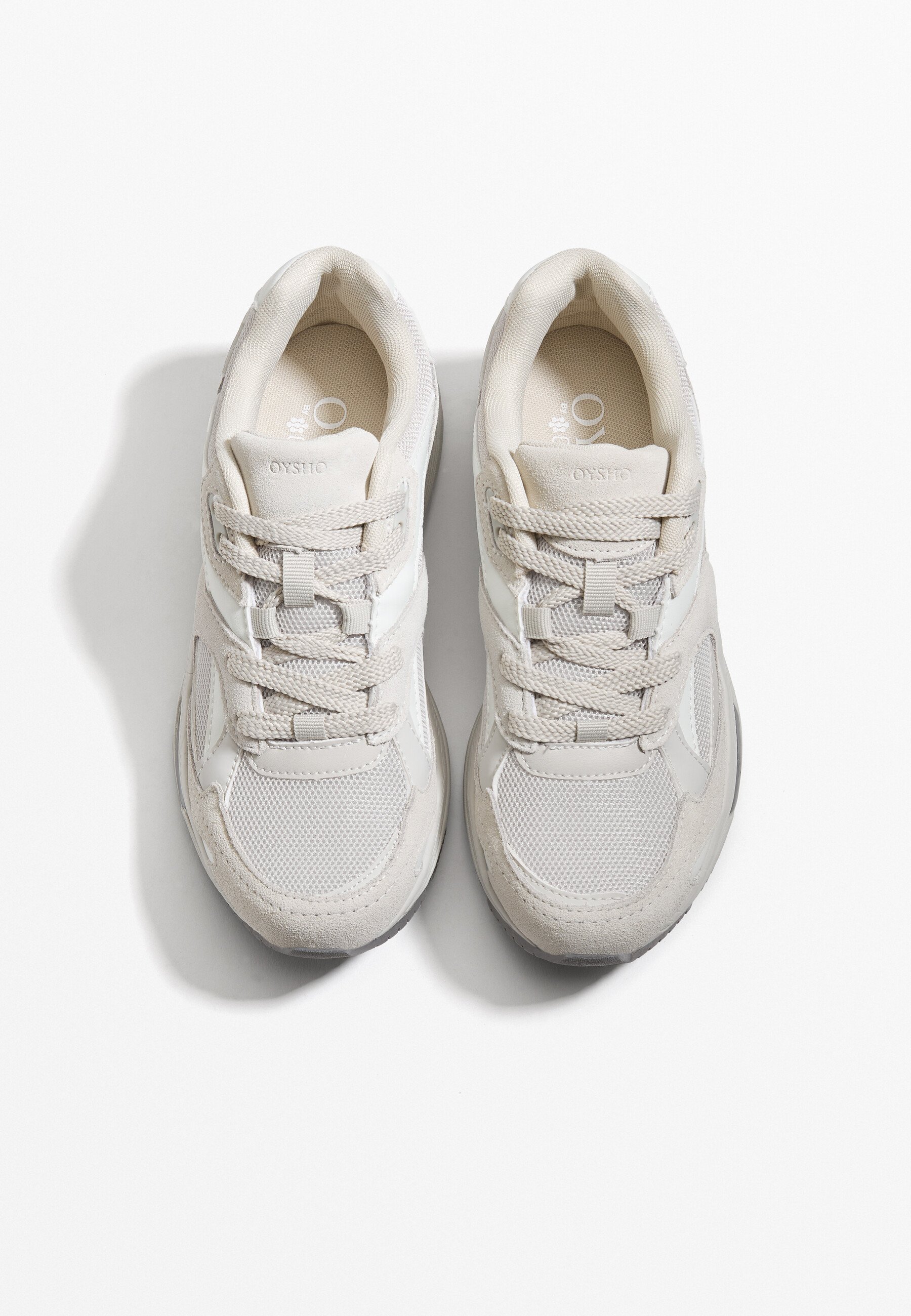 OYSHO RUNNING - Sneakers - beige