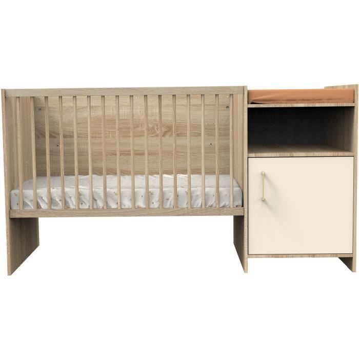 Cama convertible - 120 x 60 cm - Se convierte a 90 x 190 cm - CHARLIE - SAUTHON - Crema