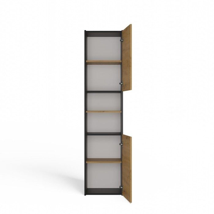PISA - Armario de baño de estilo moderno - 170x40x30cm - Columna de almacenamiento para baño