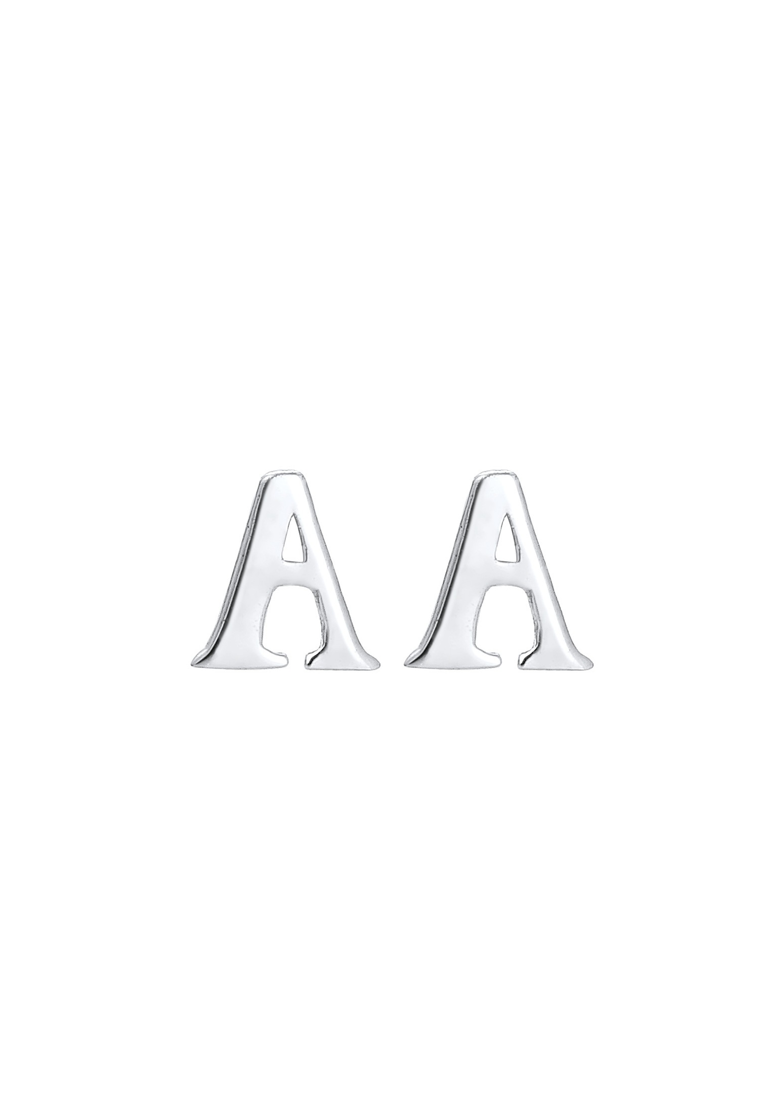 Elli Lettre A Clous d'Oreilles Femme - (925/1000) Argent