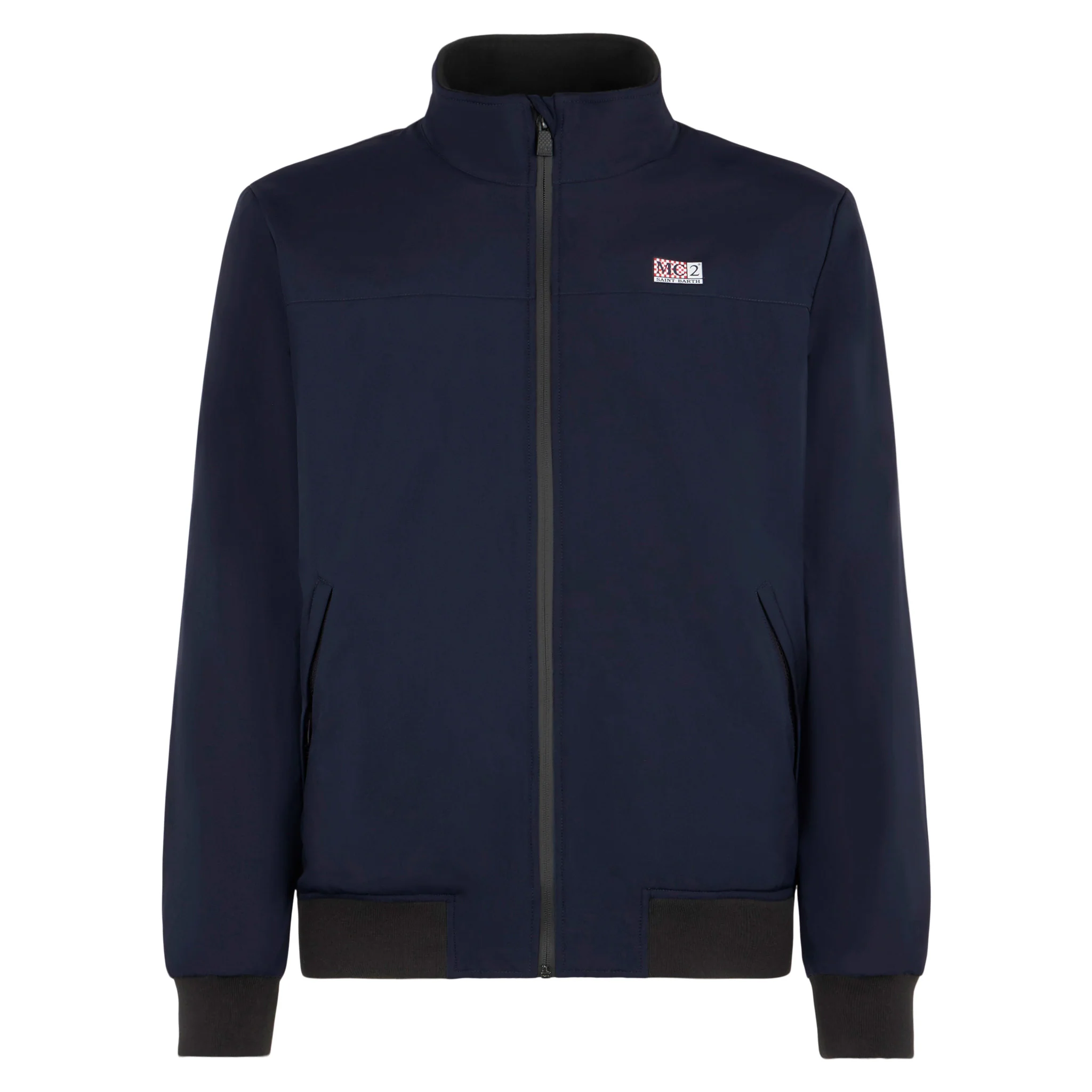 Blouson aviateur bleu pour homme avec doublure en fourrure