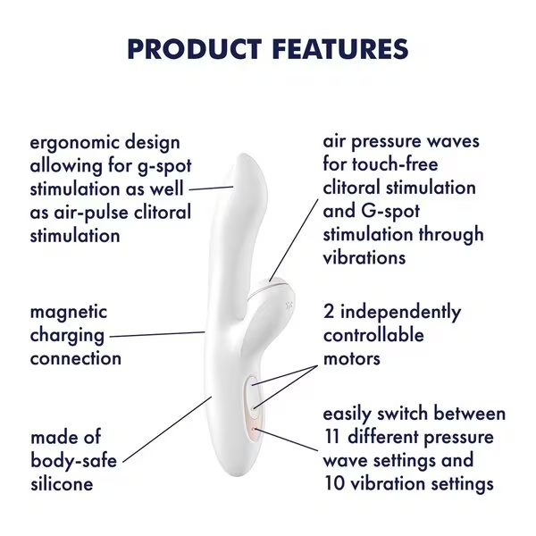 Vibrátor Satisfyer Pro+ na G-bod<br>22,1 cm x 4,3 cm x 7,2 cm