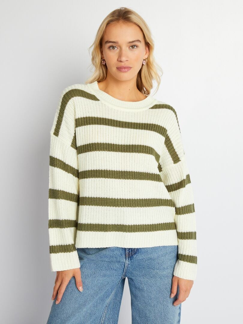 Jersey de punto a rayas 'JDY' - Rayas beige