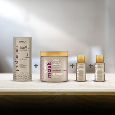 Tratamiento alisador brasileño Kativa Pack para cabello rubio profesional 1 unidad 1 unidad
