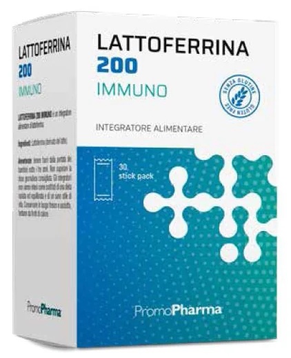 PROMOPHARMA PromoPharma Lactoferrin 200 Immuno 30 verpakkingen in een stickverpakking Voedingssupplement voor immuunafweer