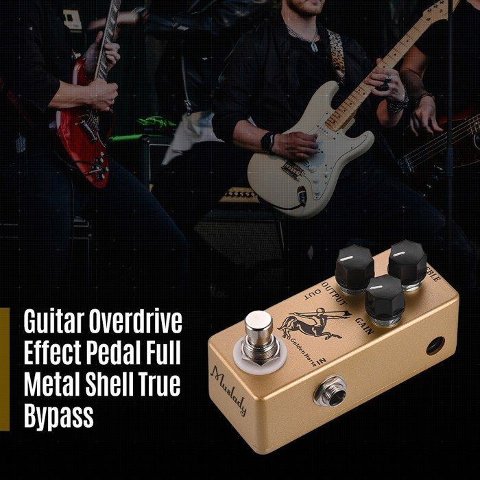Pedal de efeitos para guitarra elétrica - RNCYN - Mini Classical - Efeito de sobrecarga - Para guitarra e baixo