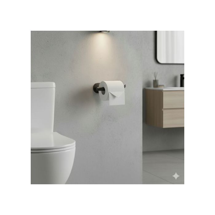 Ensemble d'accessoires de salle de bain - BOTLE - Noir - Acier inoxydable - Design moderne - Montage facile