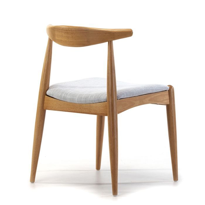 Pack 2 chaises Corzo, Couleur Chêne, Bois Massif, 52,5 cm x 50 cm x 74.5 cm