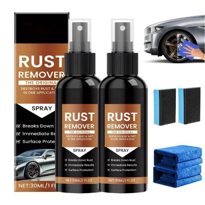 2-Piece Rust Converter, Anti-Rust Metal Spray, Rust Remover Spray, Car Rust Remover Spray, for Metal, Car
