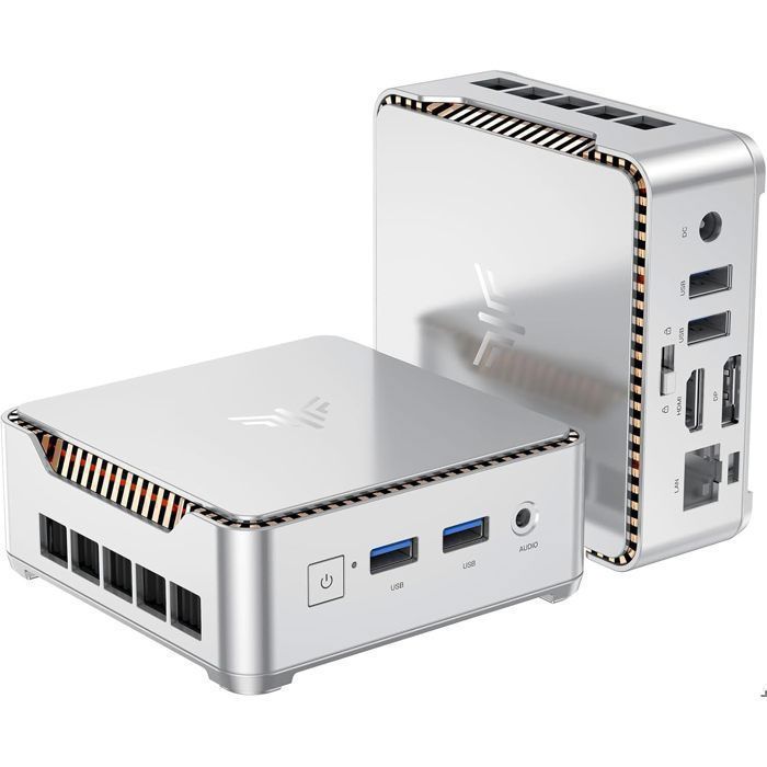 NIPOGI Mini PC - 16 GB DDR4 512 GB M.2 SSD - AMD Ryzen R2544 (4 C/8 T, up to 3.7 GHz) - BT4.2 - WiFi5 - HDMI 4K@60 Hz - Win 11 PRO