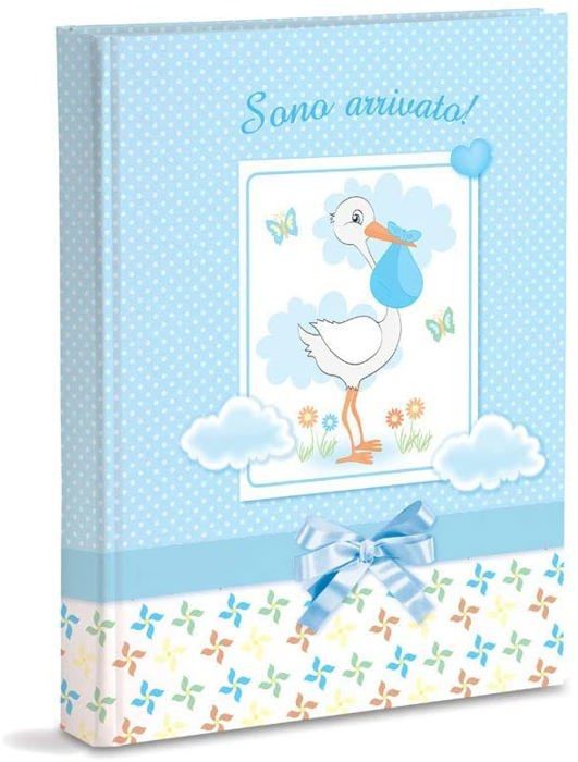Coffret souvenirs Mareli - A7006C-DN - Agenda souvenir du nouveau-ne 17 x 24 cm Bleu clair