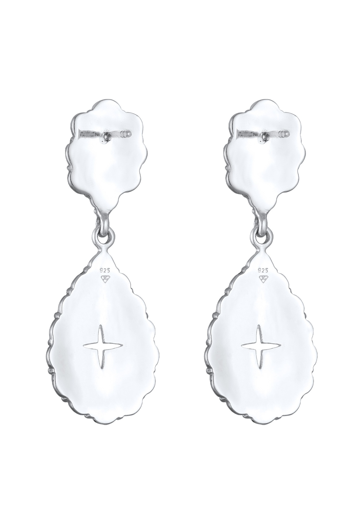 Elli PREMIUM Femmes Pendentif d'oreilles Chandelier Glamoureux avec cristaux en argent sterling 925