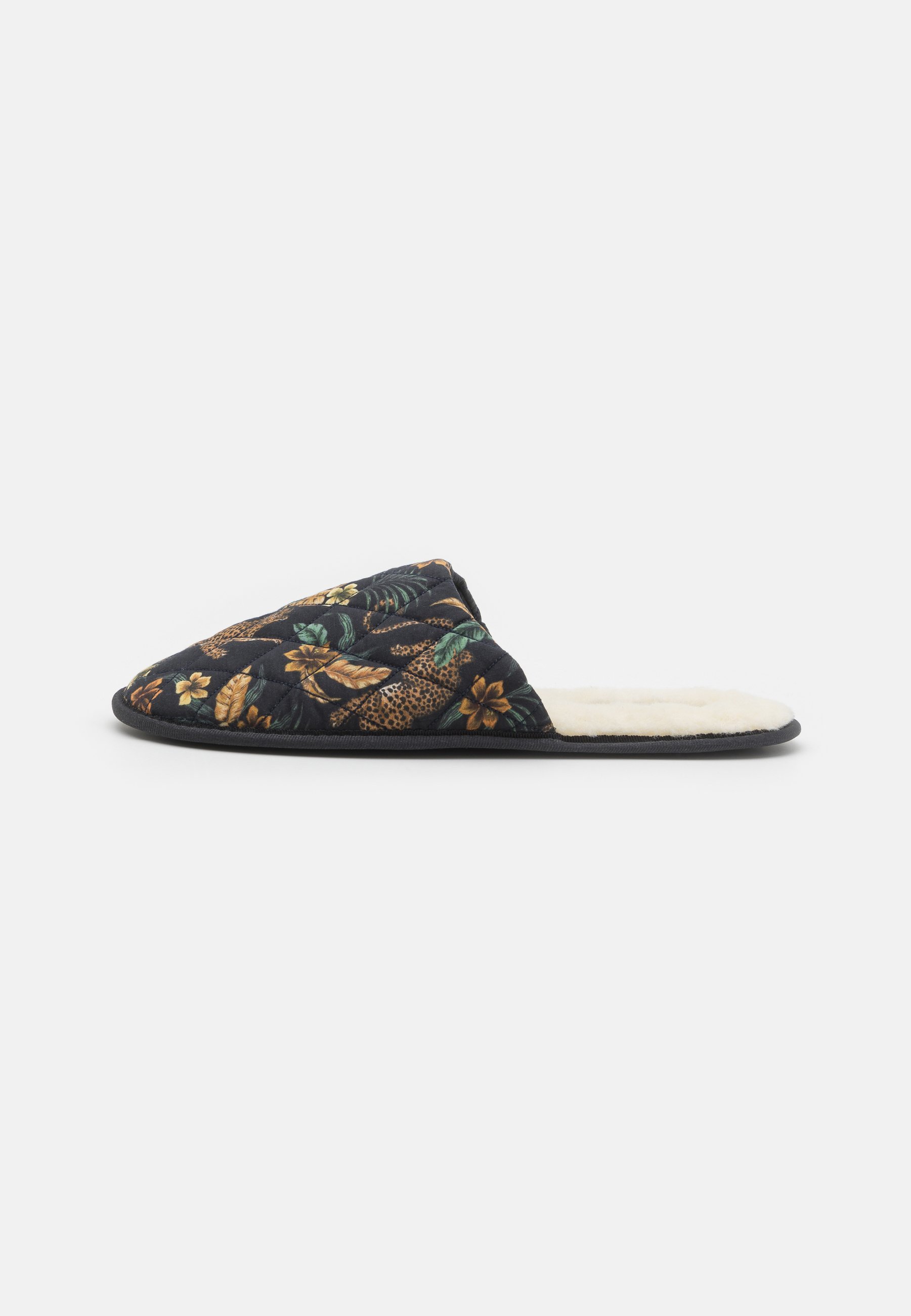 Desmond & Dempsey slippers - soleia zwart/geel