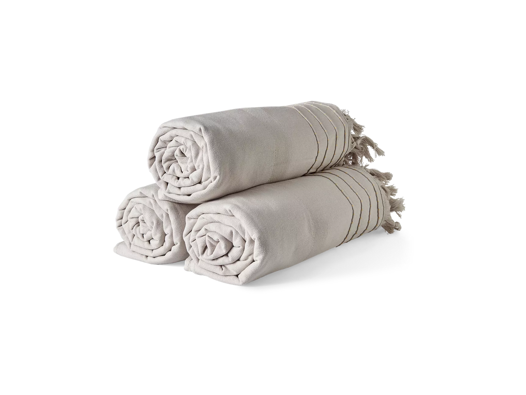 Toalla de hammam, arena y conchas