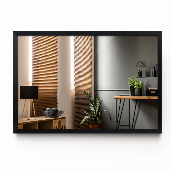 Lustro w Czarnej Ramie do Makijażu Toaletka 80x60
