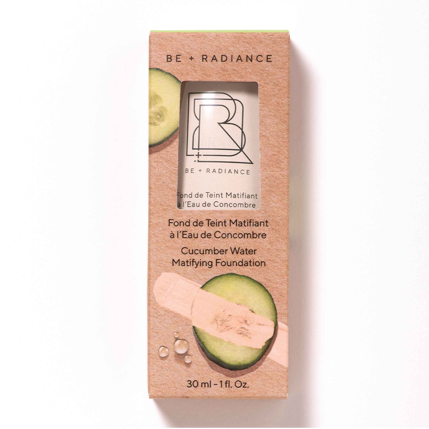 BE + Radiance Fond de Teint Matifiant à l'Eau de Concombre N°08