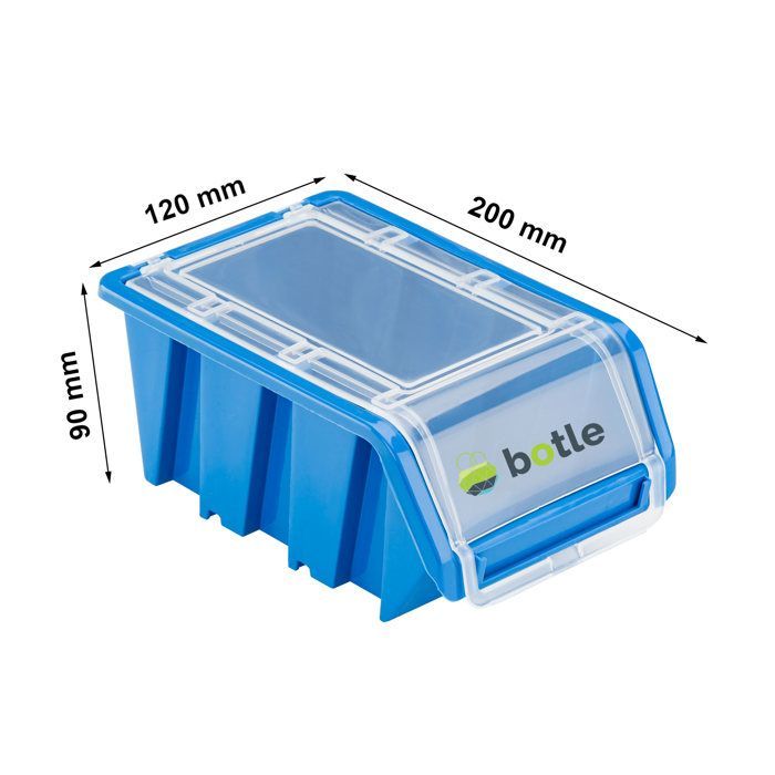 Étagère murale - Système de rangement - 156x72 cm - Acier résistant - 9 boîtes incluses - Couleur bleu