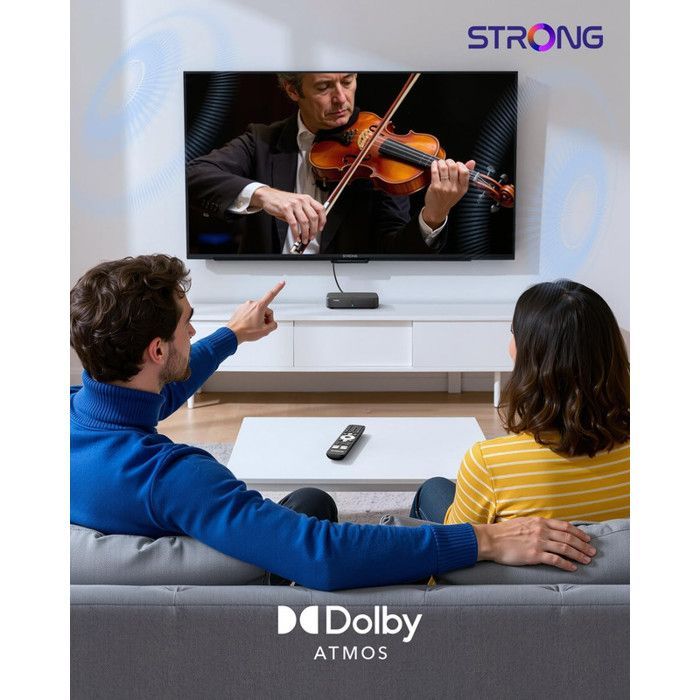 STRONG - SRT420 - Streaming Box Android TV + TNT 4K UHD - Wifi 5- Bluetooth - Chromecast - Assistant Google - Dolby Audio/Vision