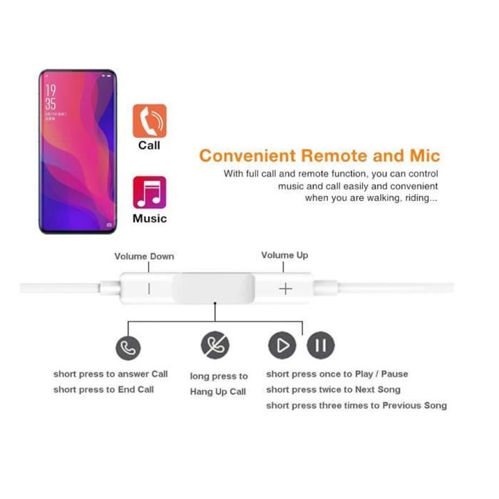 Fone de ouvido Huawei Tipo C para Huawei Mate 20 / P20 Pro / Mate 10 Pro