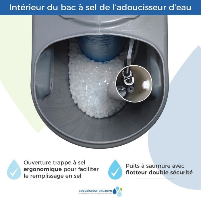 Descalcificador de agua Fleck 5600 SXT de 25 litros, completo con accesorios.