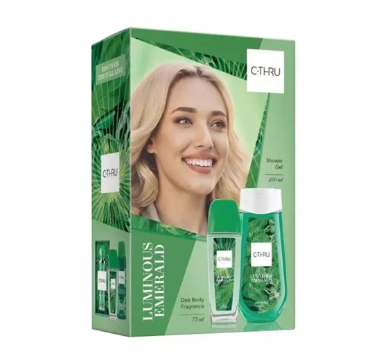 C-Thru Luminous Emerald zapachowy spray z atomizerem 75 ml   żel pod prysznic 250 ml