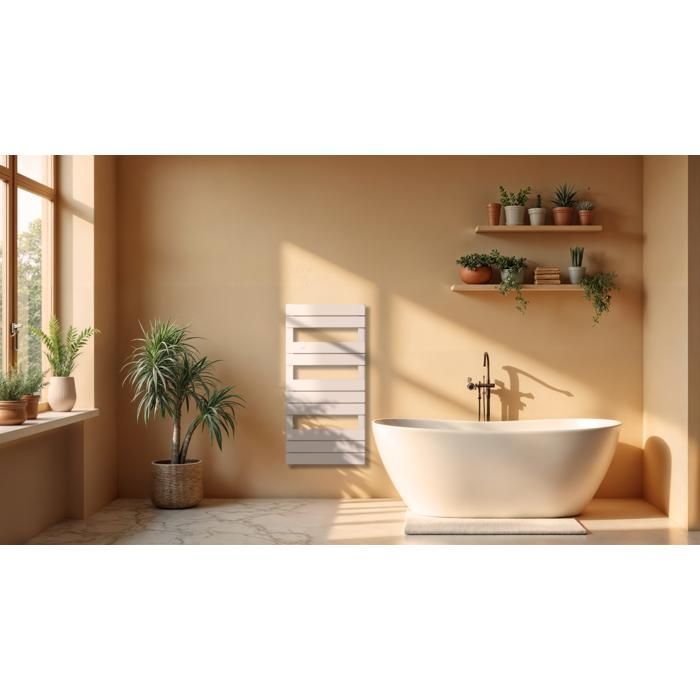 Fluidless electric towel warmer - BESTHERM - ANISE 500W - white