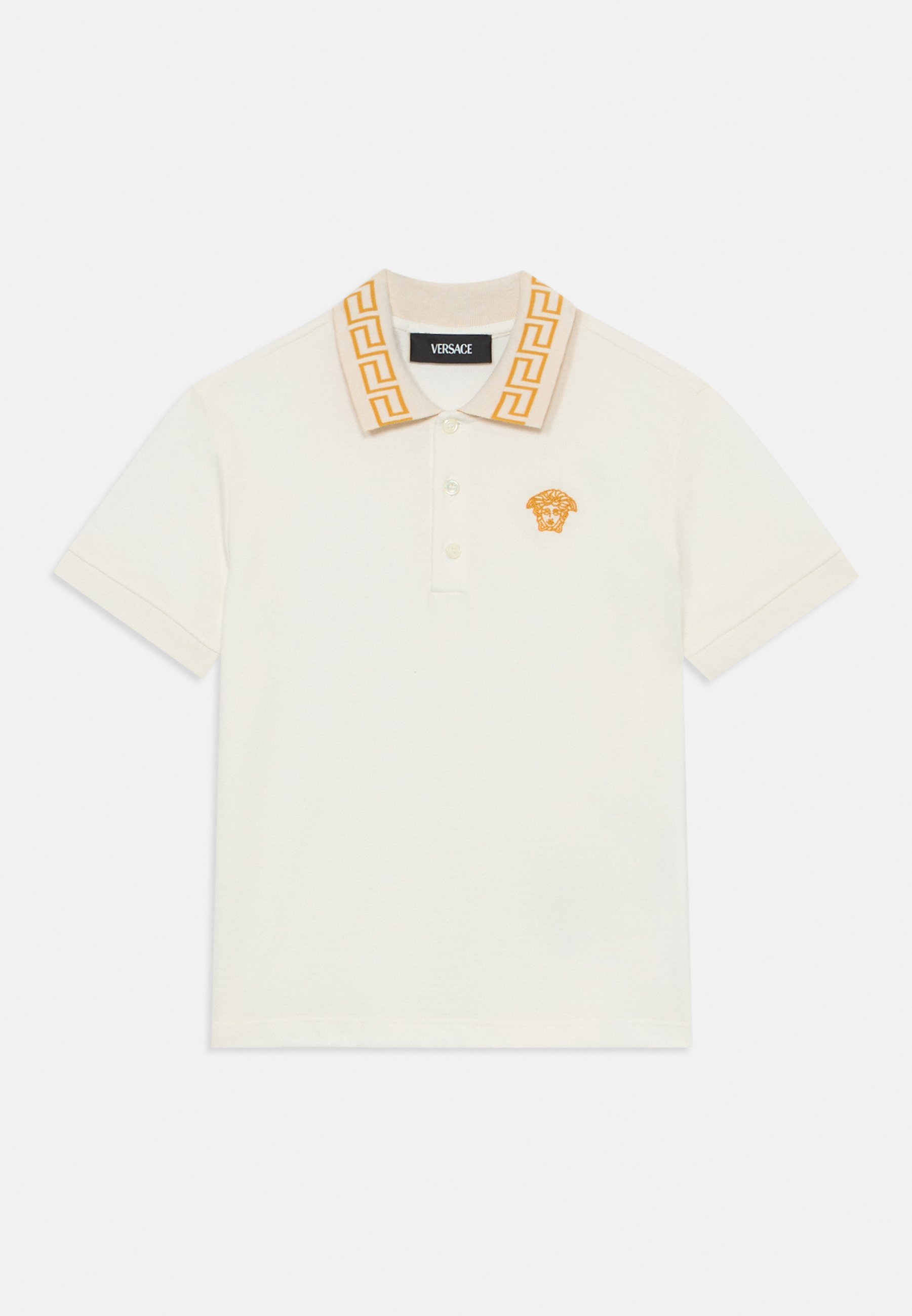 Versace GRECA OUTLINE MEDUSA GEBORDUURD UNISEX - Poloshirt - wit/goud