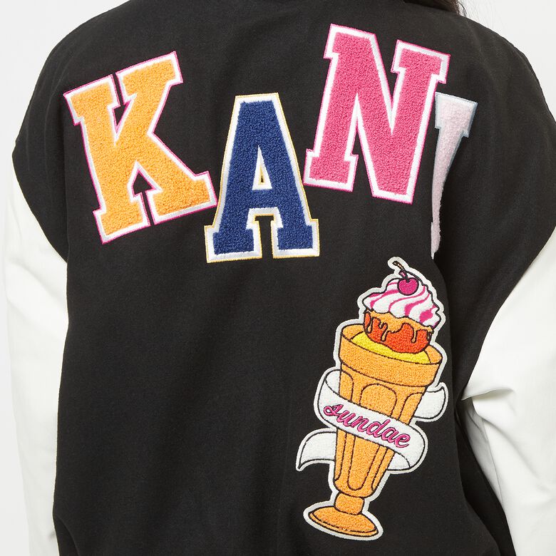 Retro oversized collegejack met patches