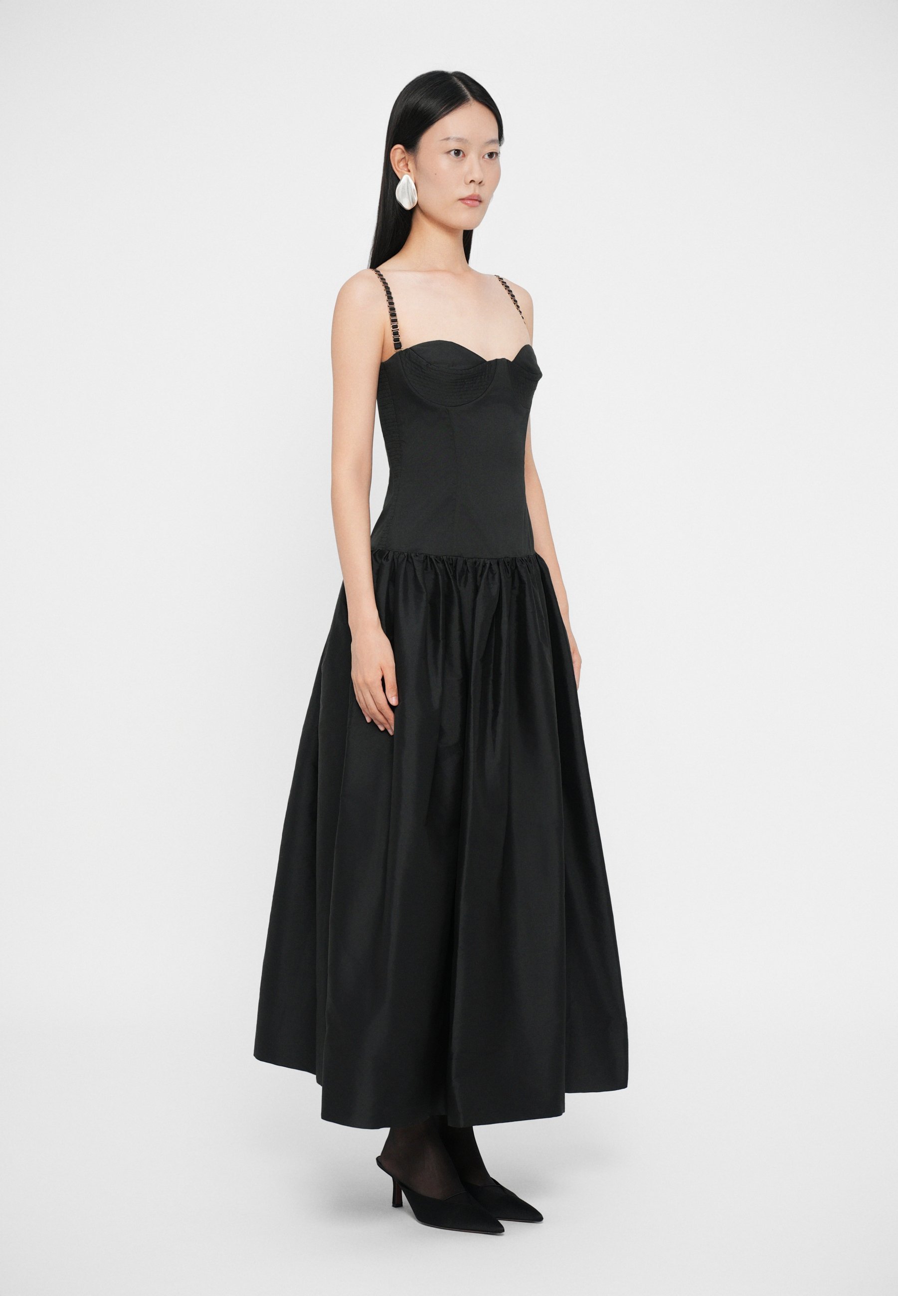 Anna October CHLOÉ MIDI-JURK - Feestkleding - zwart