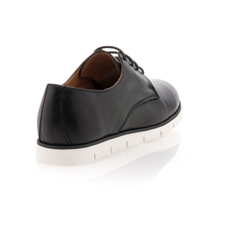 Schwarze Schnürschuhe für Damen / Derby-Schuhe
