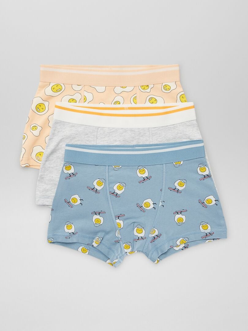 Set de 3 boxeri - ALBASTRU