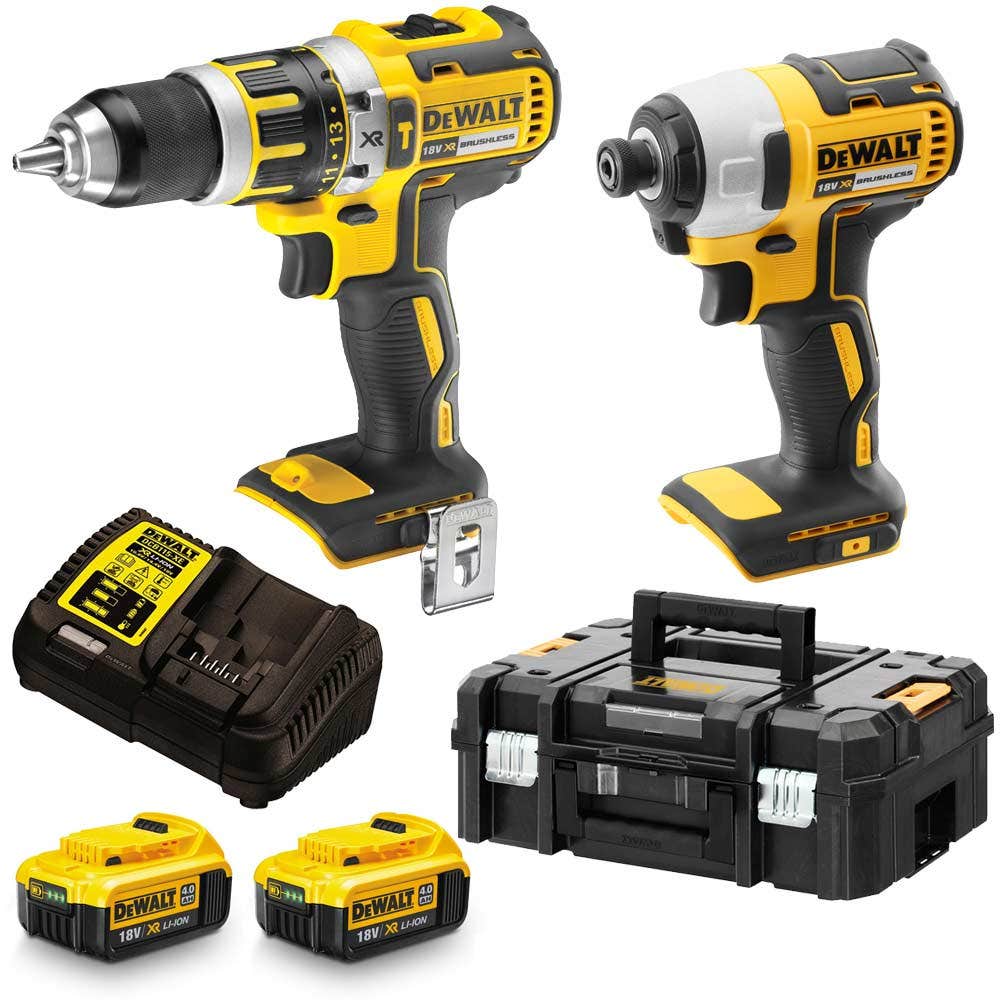 DEWALT 18V borstelloze 2-delige 2 x 4.0ah combiset DCK2066M2T-XE