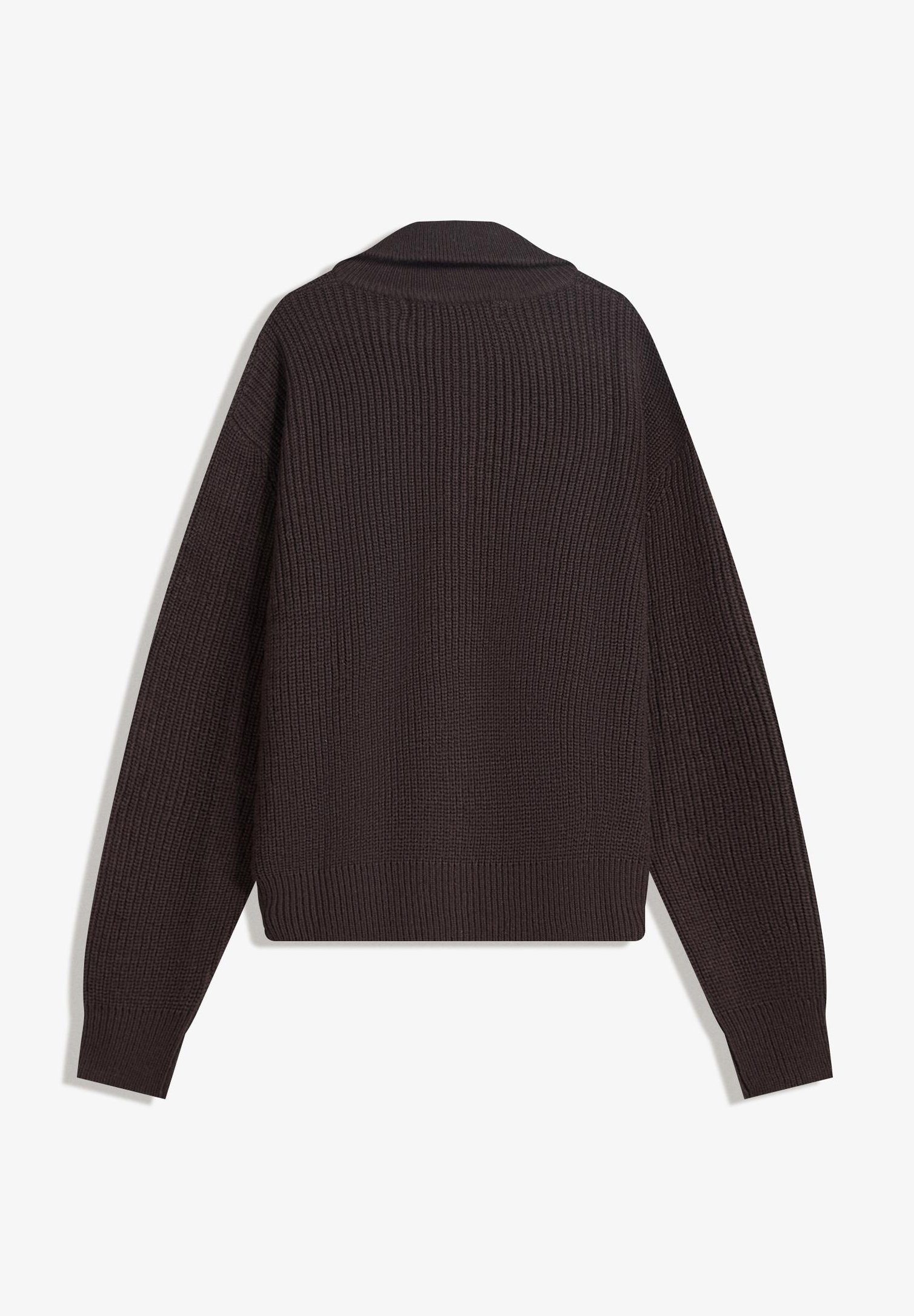 Bershka geborduurde en gestructureerde cardigan - donkerbruin