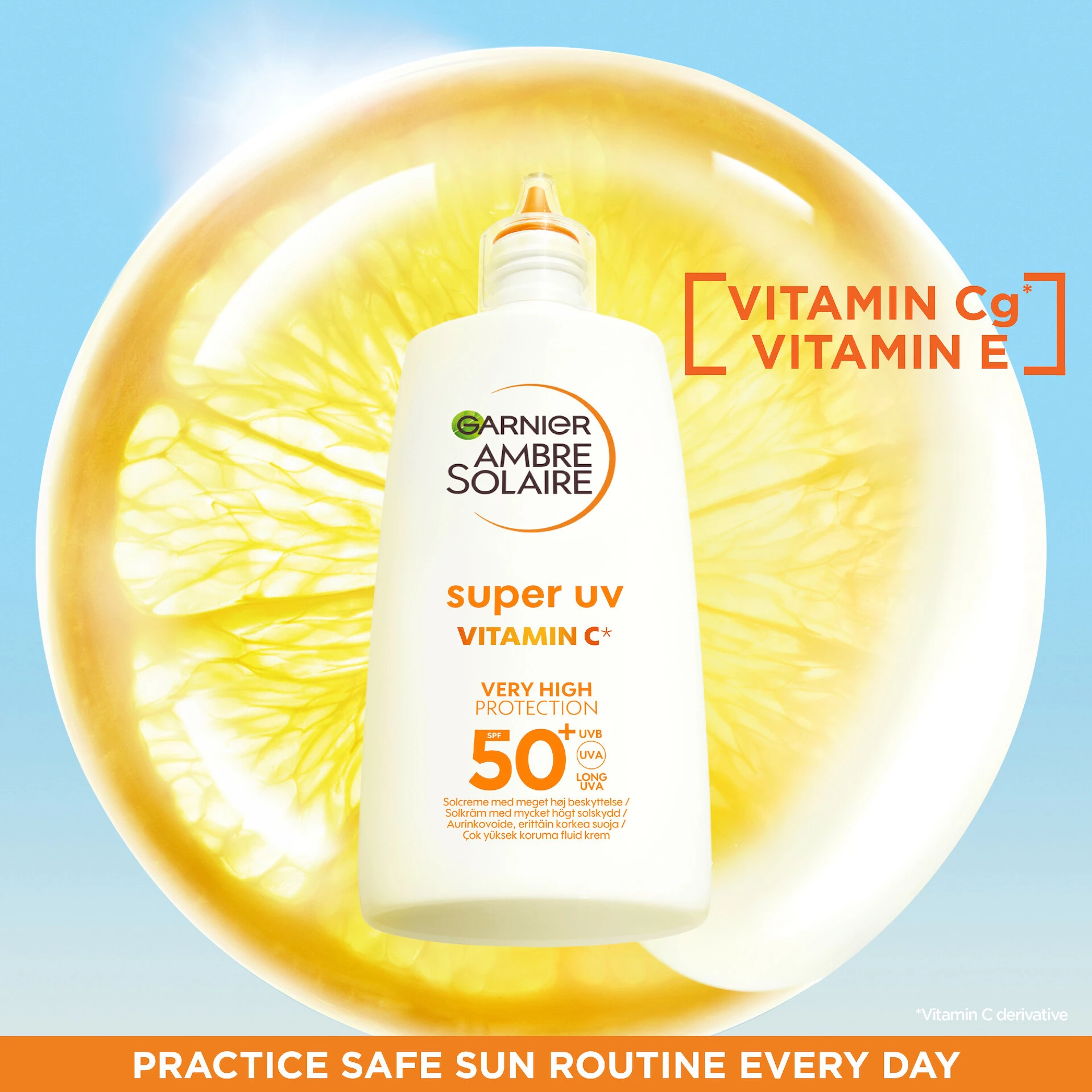 Ambre Solaire Super UV Vitamina C Anti-Pete Fluid SPF50+ 40 ml - Garnier